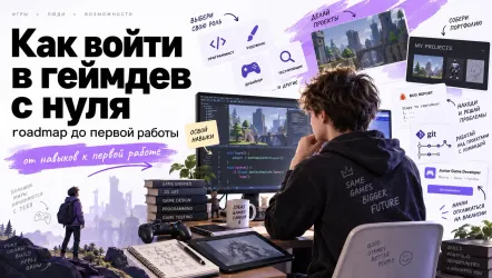 Как войти в геймдев с нуля: roadmap до первой работы
Как войти в геймдев с нуля: roadmap до первой работы